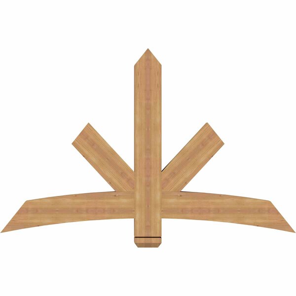 Ekena Millwork Alberta Smooth Timber Gable Bracket, Western Red Cedar, 60"W x 38"H x 3 1/2"D x 5 1/2"F, 15/12 Pitch GBW060X38X0406ALB00SWR - main